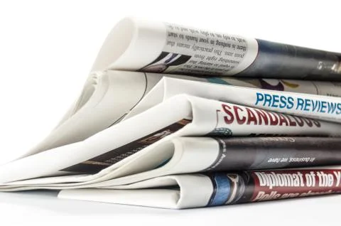 Newspapers' headlines Stock Photos
