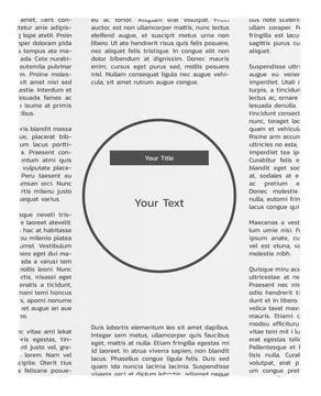Newspapers with lorem ipsum text and empty box Stock Illustration