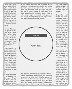 Newspapers with lorem ipsum text and empty box Stock-Illustration