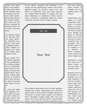 Newspapers with lorem ipsum text and empty box Stock Illustration