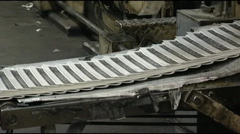 Newspapers on Printing Press Stock Footage 94260255