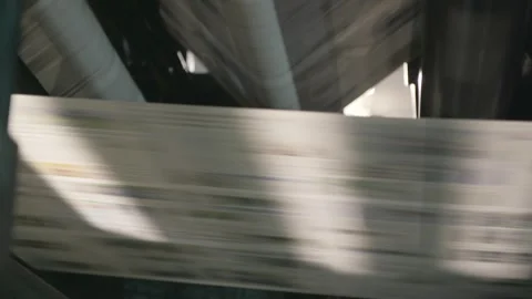 Newspapers rolling on printing press. Stock Footage 245069238