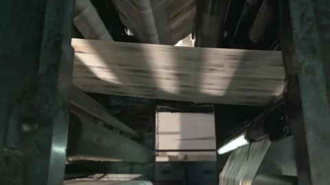 Newspapers rolling on printing press. Stock Footage 245069250