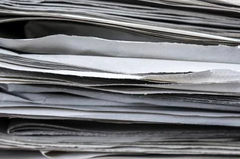 Newspapers sheets pile Stock Photos