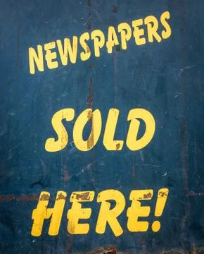 Newspapers Sold Here Stock Photos