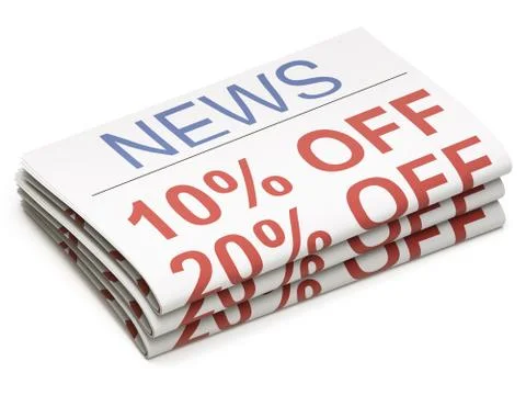 Newspapers stack Illustrazione stock