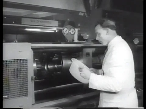 Newsreel on the Production of Plastics Stock Footage