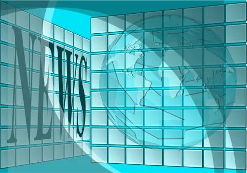 Newsroom Stock Illustration