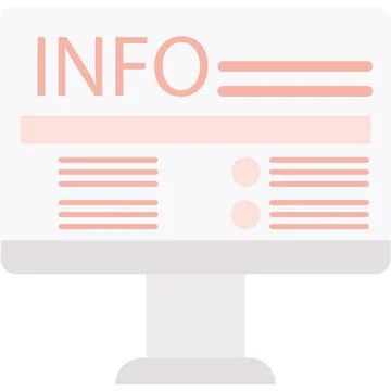 Newswire internet vector news computer flat icon Stock Illustration