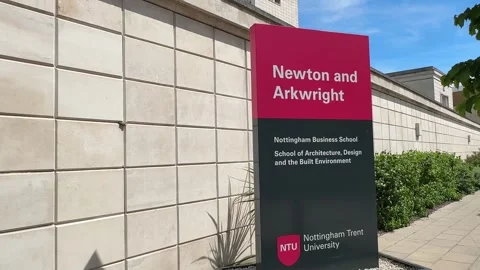 Newton and Arkwright Building Nottingham Trent University. Stock Footage 335630746