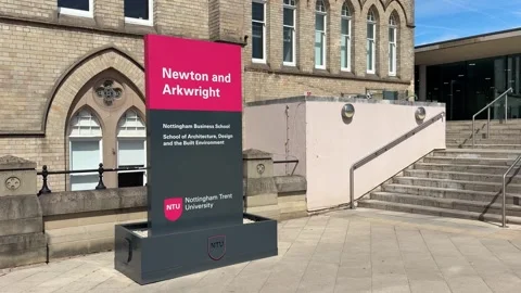Newton and Arkwright Building Nottingham Trent University. Stock Footage 335631586