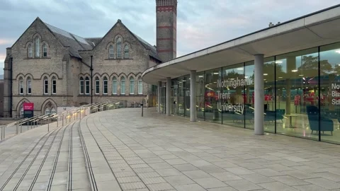 Newton and Arkwright Building at Nottingham Trent University, England. Stock Footage 340547093