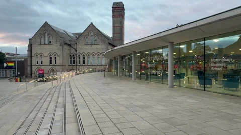 Newton and Arkwright Building at Nottingham Trent University, England. Video stock 340547107