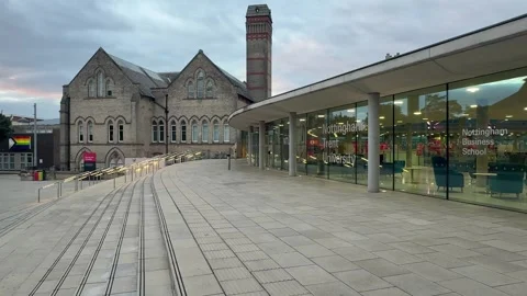 Newton and Arkwright Building at Nottingham Trent University, England. Stock-Footage 340547168