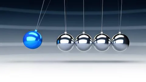Newton cradle Stock Illustration