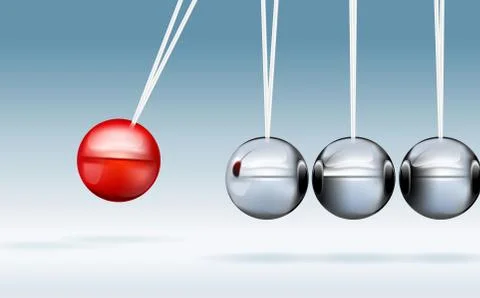 Newton cradle Stock Illustration
