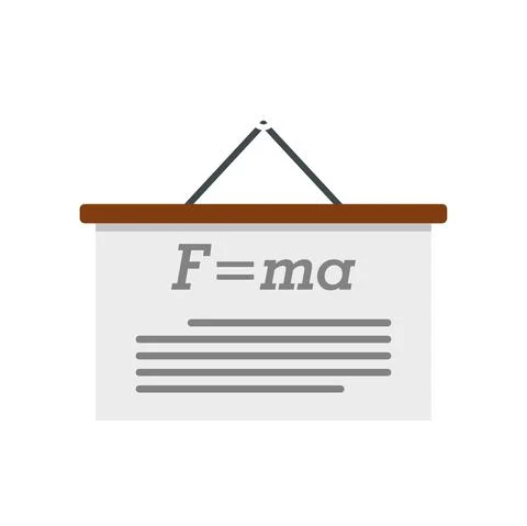 Newton force banner icon flat isolated vector Stock Illustration