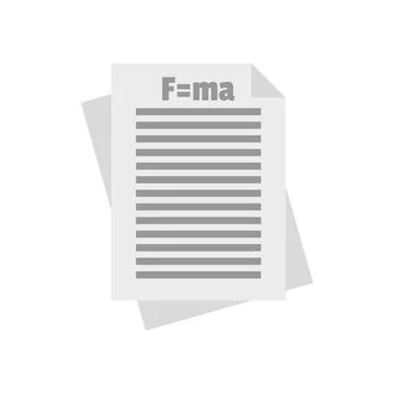 Newton force paper icon flat isolated Stock Illustration