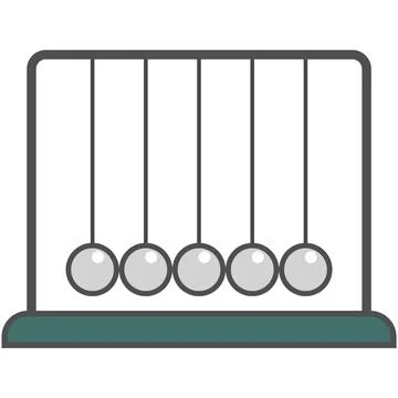 Newton pendulum cradle ball vector icon isolated illustration Stock Illustration