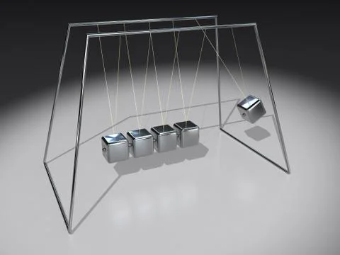 Newton pendulum cubes Stock Illustration