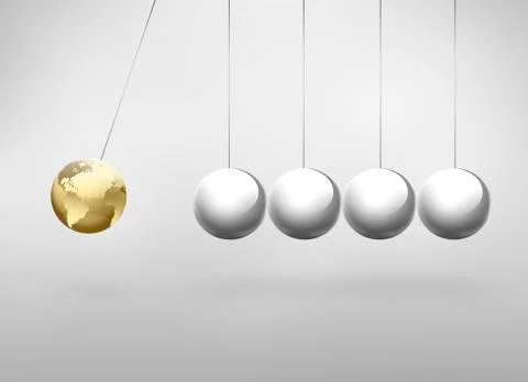 Newton pendulum Stock Illustration