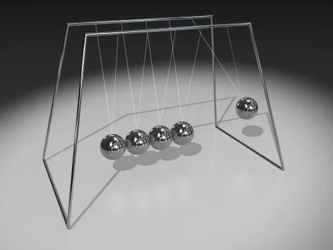 Newton pendulum spheres Stock Illustration