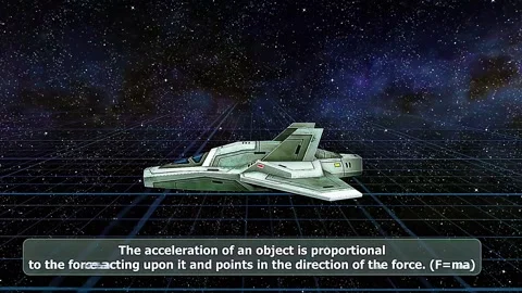 Newtons 2nd law Spacecraft acceleration example 库存影片 316776299