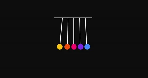 Newton's cradle 4k resolution animation.... | Stock Video | Pond5