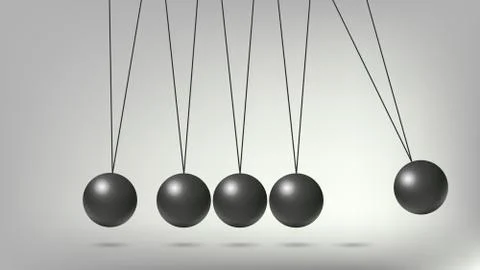 Newton's Cradle Balls Stock Illustration