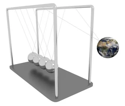Newtons Cradle Earth Stock Illustration