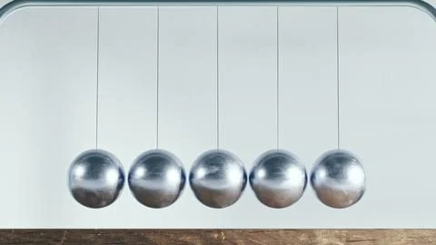 Newtons Cradle An Engaging Visual Demonstration Showcasing the Principles of Иллюстрация