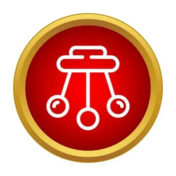 Newton's cradle icon representing kinetic energy and physics Illustrazione stock