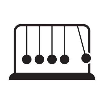 Newton's cradle icon vector for graphic design, logo, website, social media, Stock Illustration