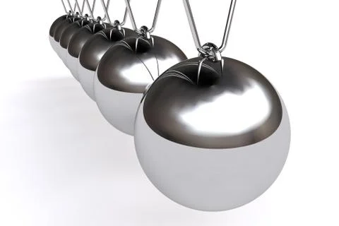 Newtons cradle Stock Illustration