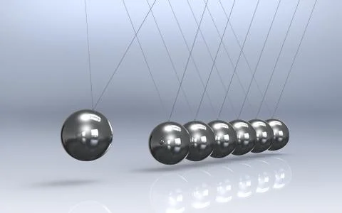 Newtons cradle Stock Illustration