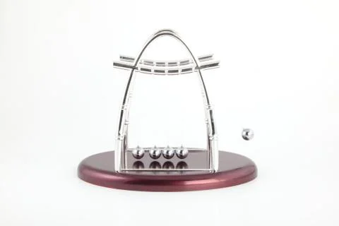Newton's cradle isolated Stock Photos