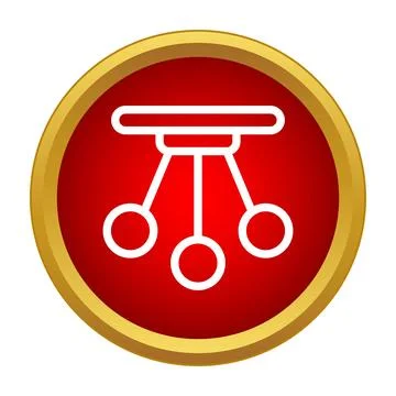 Newton's cradle line art physics icon Illustrazione stock