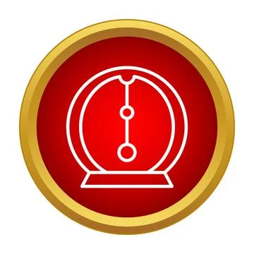 Newton's cradle line icon representing science and physics Stock Illustration