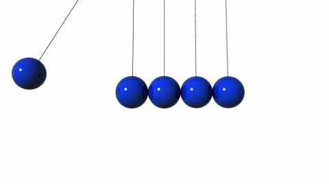 Newton's Cradle. Loop. CG. HD. Stock Footage