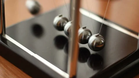 Newton's Cradle In Motion Stock Footage 34828865