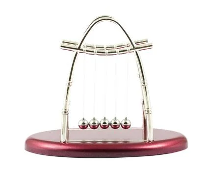 Newtons Cradle Newtons Cradle isolated over a white background Copyright: ... Stock Photos