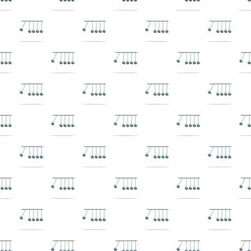 Newton's cradle pendulum showing perpetual motion pattern イラスト素材