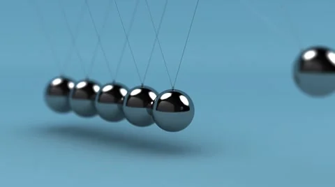 Newton's cradle seamless loop Stock Footage 7136520