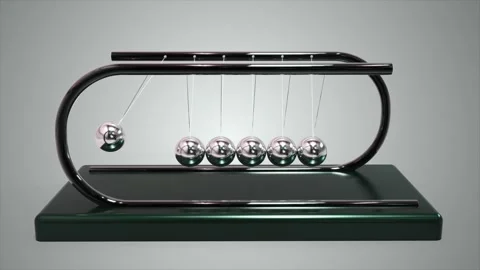 Newton's Cradle from the side Vídeos de archivo 249615964