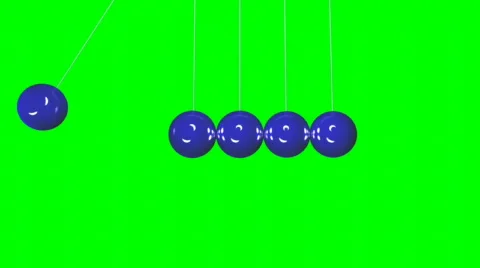 Newton's Cradle sideview. Alpha. 720p Stockbeeldmateriaal 94069