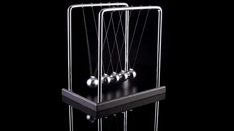 Newton's Cradle Slow Motion Vídeo Stock 77104186