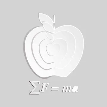 Newton's laws of motion, Newton's second law of motion Stock Illustration