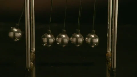 NEWTON'S PENDULUM - SLOW MO Stock Footage 141654754