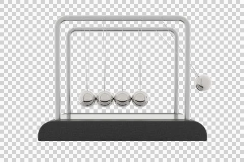 Newton's pendulum with a suspended ball Stock Illustration