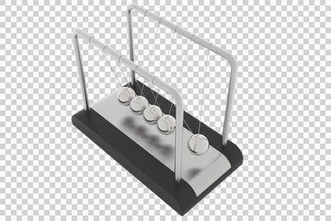 Newton's pendulum with a suspended ball Stock Illustration